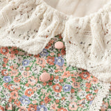 Dave&Bella Toddler Girls Adorable Floral-print Warm Plush-lined  Princess Dress