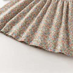 Dave&Bella Toddler Girls Adorable Floral-print Warm Plush-lined  Princess Dress