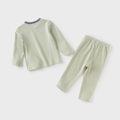 Dave&Bella Toddler Girls Autumn Cotton Multiple Pastel Color Indoor Pajamas Pants Set