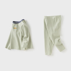 Dave&Bella Toddler Girls Autumn Cotton Multiple Pastel Color Indoor Pajamas Pants Set