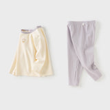 Dave&Bella Toddler Girls Cotton Multiple Pastel Color Indoor Pajamas