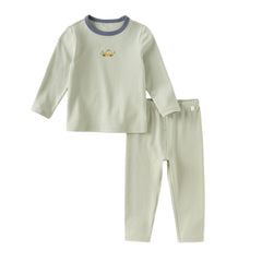 Dave&Bella Toddler Girls Autumn Cotton Multiple Pastel Color Indoor Pajamas Pants Set