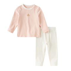 Dave&Bella Toddler Girls Autumn Cotton Multiple Pastel Color Indoor Pajamas Pants Set