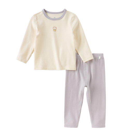 Dave&Bella Toddler Girls Autumn Cotton Multiple Pastel Color Indoor Pajamas Pants Set