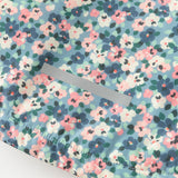 Dave&Bella Toddler Girls Blue Floral Print Outwear Cozy Plush-lined Hooded Coats