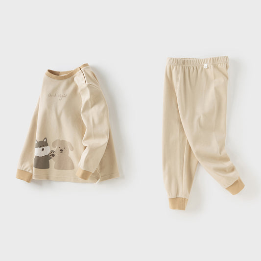 Dave&Bella Toddler Girls/Boys Autumn Cotton Indoor Breathable Sleepwear Pajamas