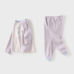 Dave&Bella Kids Girls/Boys Autumn Pink/Purple/Green Cozy Ultra-soft Pajama Sets