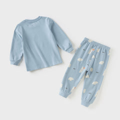 Dave&Bella Toddler Boys Autumn Cotton Cartoon Print Sleepwear Pajamas Pants Set