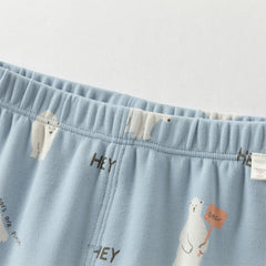 Dave&Bella Toddler Boys Autumn Cotton Cartoon Print Sleepwear Pajamas Pants Set