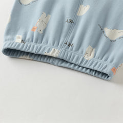 Dave&Bella Toddler Boys Autumn Cotton Cartoon Print Sleepwear Pajamas Pants Set