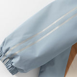 Dave&Bella Kids Boys Candy-Blue Outdoor Hooded Padded Coats