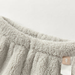 Dave&Bella Toddler Boys Winter Beige Cute Bear-style Indoor Hooded Plush Pajamas