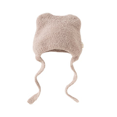 Dave&Bella Toddler Girls/Boys Beige/Khaki Cute Animal-shaped Ear-protection Pullover Hats