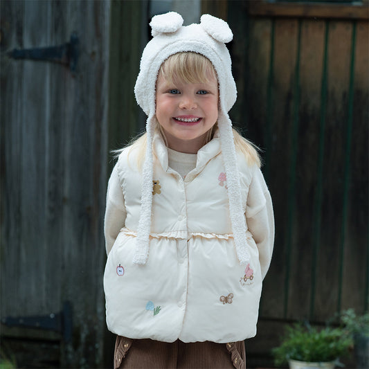 Dave&Bella Toddler Girls/Boys Beige/Khaki Cute Animal-shaped Ear-protection Pullover Hats