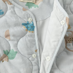 Dave&Bella Kids Boys Autumn Dinosaur Print/Blue Warm Padded Liner Jacket