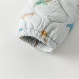 Dave&Bella Kids Boys Dinosaur Print/Blue Warm Padded Liner Jacket