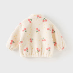 Dave&Bella Kids Girls/Boys Multi-print Turtle Soft Plush Outwear Coats