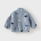 Dave&Bella Kids Girls/Boys Multi-print Turtle Soft Plush Outwear Coats