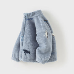 Dave&Bella Kids Girls/Boys Multi-print Turtle Soft Plush Outwear Coats