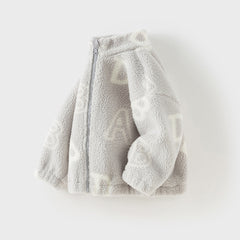 Dave&Bella Kids Girls/Boys Multi-print Turtle Soft Plush Outwear Coats