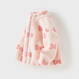 Dave&Bella Kids Girls/Boys Multi-print Turtle Soft Plush Outwear Coats