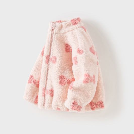 Dave&Bella Kids Girls/Boys Multi-print Turtle Soft Plush Outwear Coats