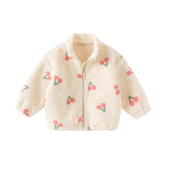 Dave&Bella Kids Girls/Boys Multi-print Turtle Soft Plush Outwear Coats