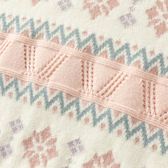 Dave&Bella Kids Girls Winter Sweet Pink Round Collar Versatile Soft Sweaters Tops