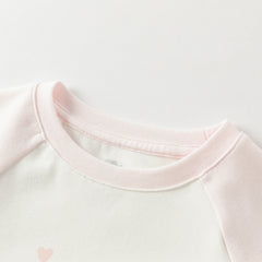 Dave&Bella Kids Girls Autumn Yellow/Pink Cotton Indoor Sleepwear Pajamas Set