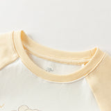 Dave&Bella Kids Girls Yellow/Pink Cotton Indoor Sleepwear Pajamas