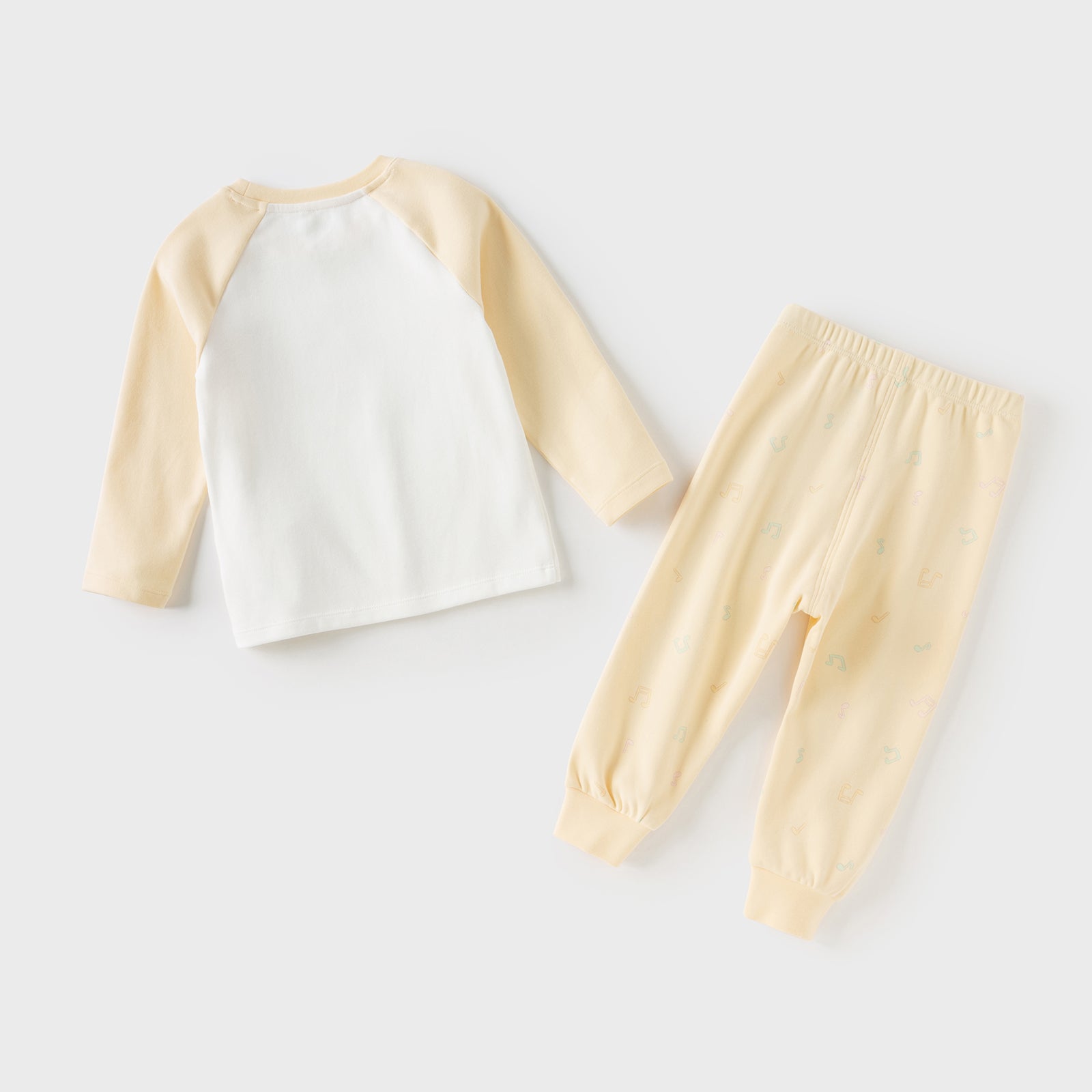 Dave&Bella Kids Girls Yellow/Pink Cotton Indoor Sleepwear Pajamas