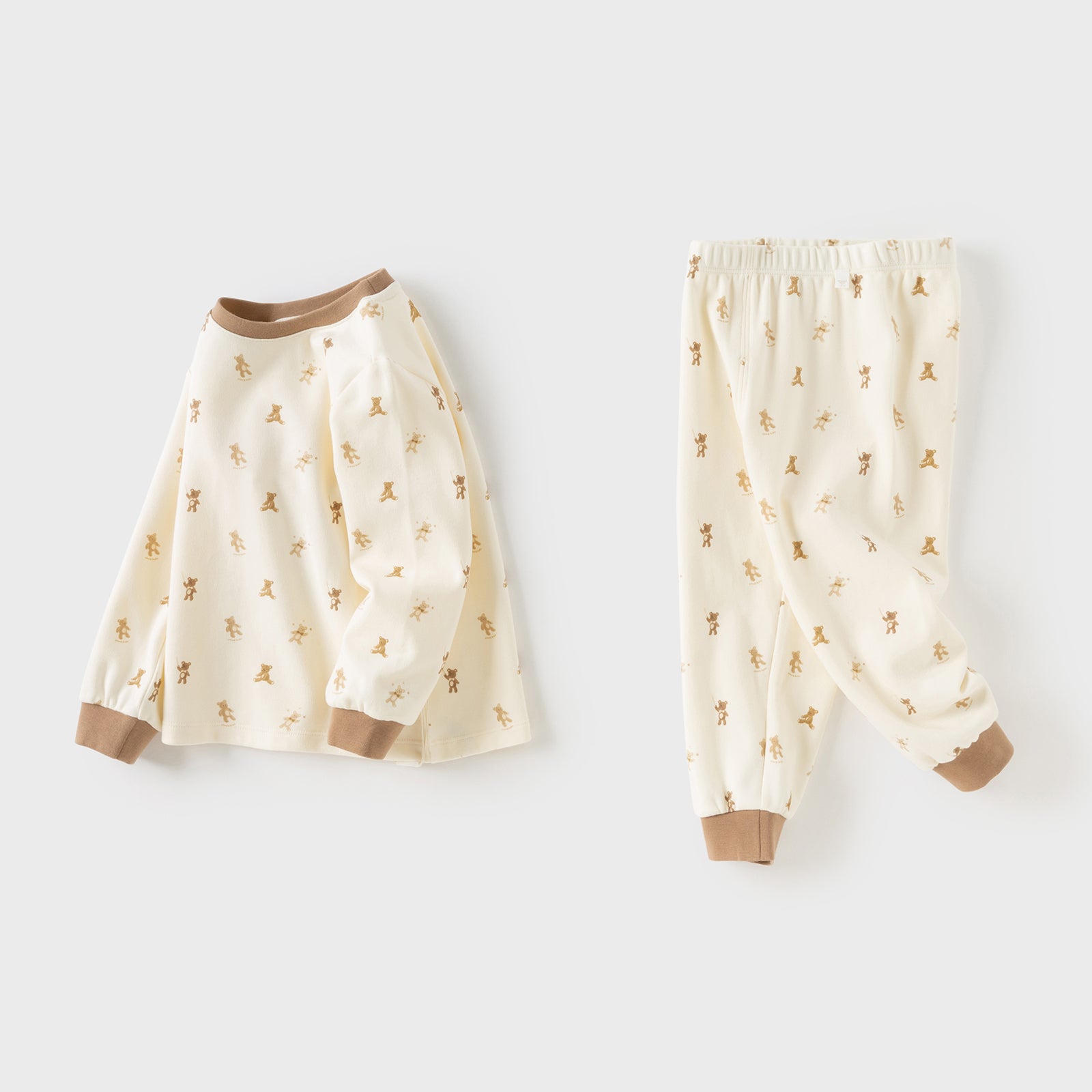 Dave&Bella Kids Boys Animal Print Cotton Warm Pajamas