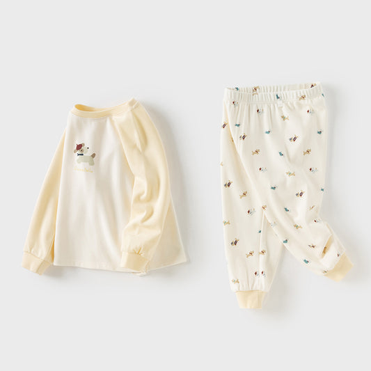Dave&Bella Toddler Girls/Boys Autumn Cotton Cute Print Sleepwear Pajamas Pants Set