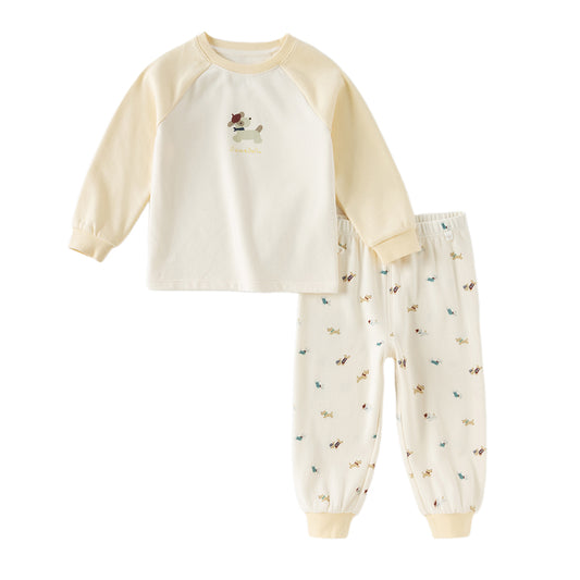 Dave&Bella Toddler Girls/Boys Autumn Cotton Cute Print Sleepwear Pajamas Pants Set