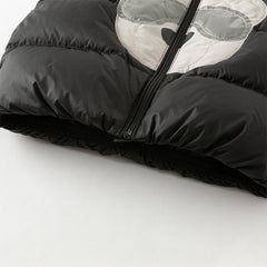 Dave&Bella Toddler Boys Winter Black Cute Windproof Turtle Sleeveless Down Vests Tops