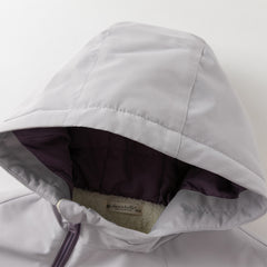 Dave&Bella Toddler Girls/Boys Winter Green/Purple Outwear Soft Plush-lined Hooded Coats
