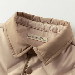 Dave&Bella Toddler Boys Winter Khaki Outdoor Windproof Turtle Cozy Down Coats