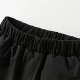 Dave&Bella Toddler Boys Winter Carbon Black Versatile Cozy Down Drawstring Pants