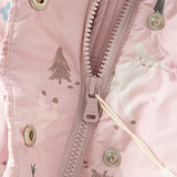 Dave&Bella Toddler Girls Winter Cute Print Outdoor Windproof Hooded Down Puffer Jackets