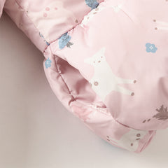 Dave&Bella Toddler Girls Winter Cute Print Outdoor Windproof Hooded Down Puffer Jackets