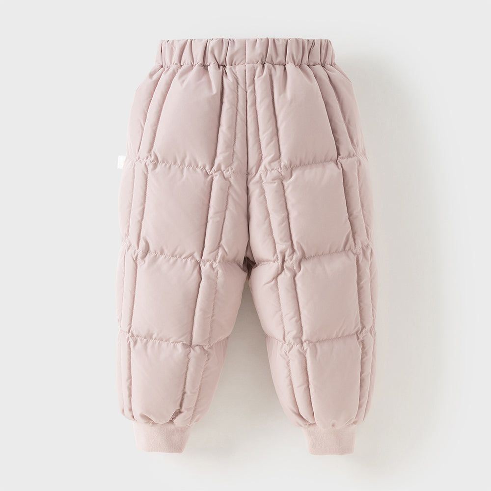 Dave&Bella Toddler Girls/Boys Versatile Outdoor Windproof Drawstring Loose Down Pants