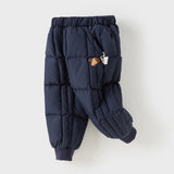 Dave&Bella Toddler Girls/Boys Versatile Outdoor Windproof Drawstring Loose Down Pants