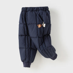 Dave&Bella Toddler Girls/Boys Versatile Outdoor Windprooft Drawstring Loose Down Pants