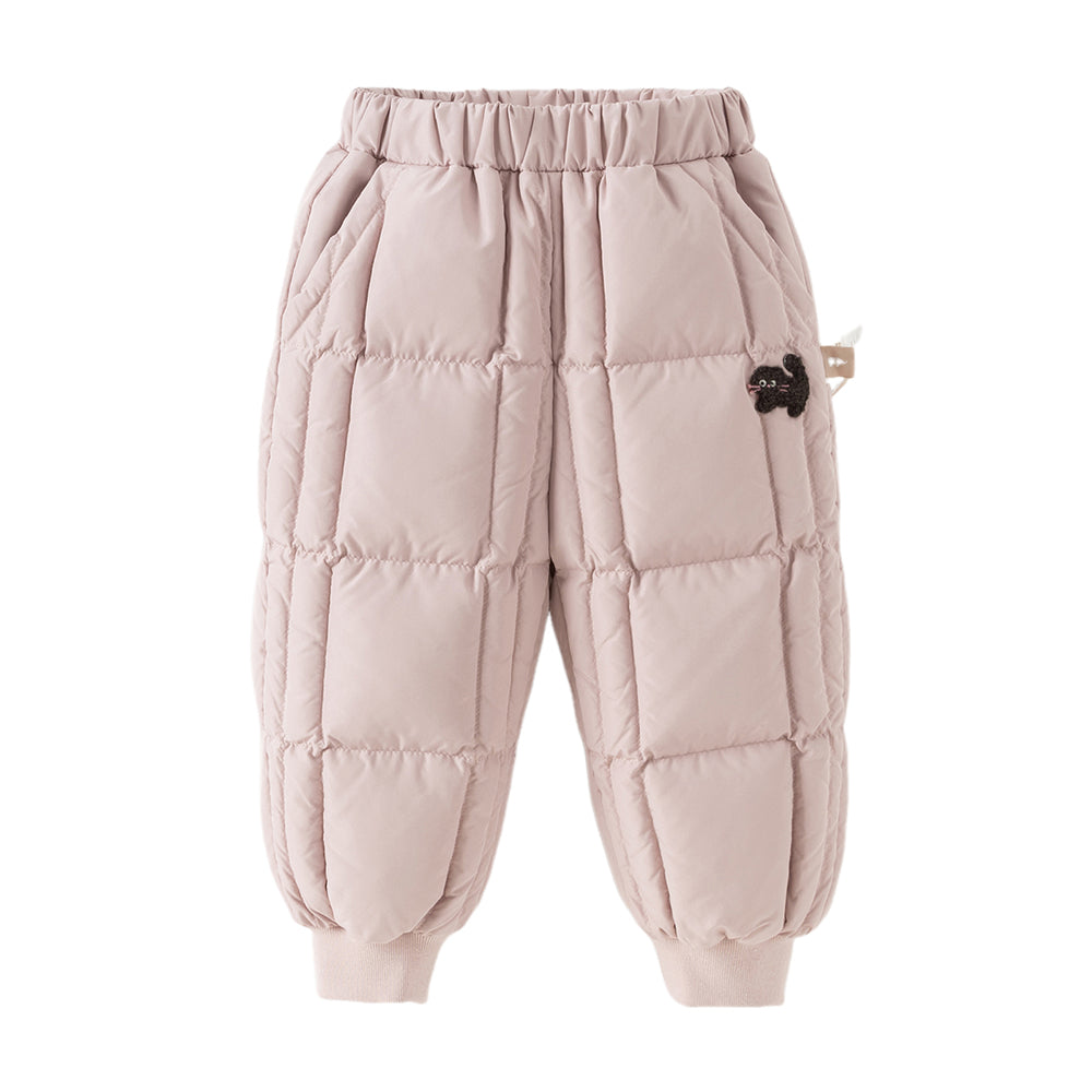 Dave&Bella Toddler Girls/Boys Versatile Outdoor Windprooft Drawstring Loose Down Pants
