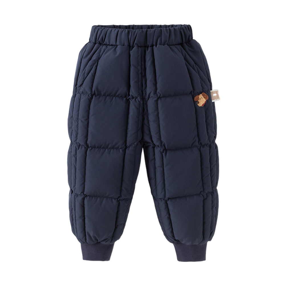 Dave&Bella Toddler Girls/Boys Versatile Outdoor Windproof Drawstring Loose Down Pants