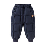 Dave&Bella Toddler Girls/Boys Versatile Outdoor Windproof Drawstring Loose Down Pants