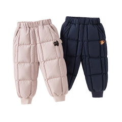 Dave&Bella Toddler Girls/Boys Versatile Outdoor Windprooft Drawstring Loose Down Pants