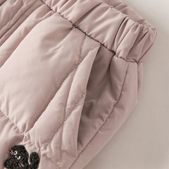 Dave&Bella Toddler Girls/Boys Versatile Outdoor Windprooft Drawstring Loose Down Pants