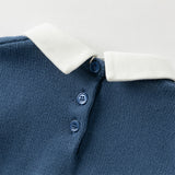 Dave&Bella Toddler Boys Dark Blue Pure Cotton Formal Pullover Sweaters