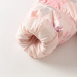 Dave&Bella Toddler Girls Winter Pink Floral Hooded Outdoor Down Coats